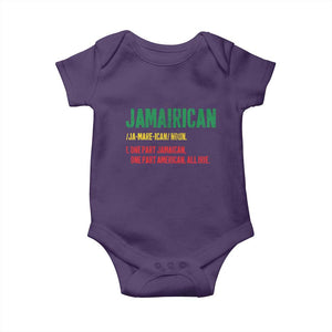 Funny Jamaican American Baby Onesie Retro Jamairican Roots TS10 Purple Print Your Wear