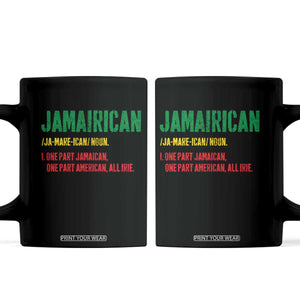 Funny Jamaican American Coffee Mug Retro Jamairican Roots TS10 Black Print Your Wear