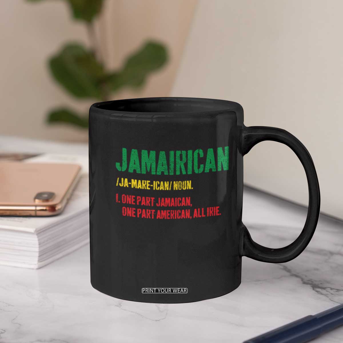 Funny Jamaican American Coffee Mug Retro Jamairican Roots TS10 Print Your Wear