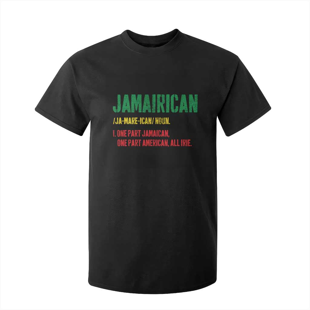 Funny Jamaican American T Shirt For Kid Retro Jamairican Roots TS10 Black Print Your Wear