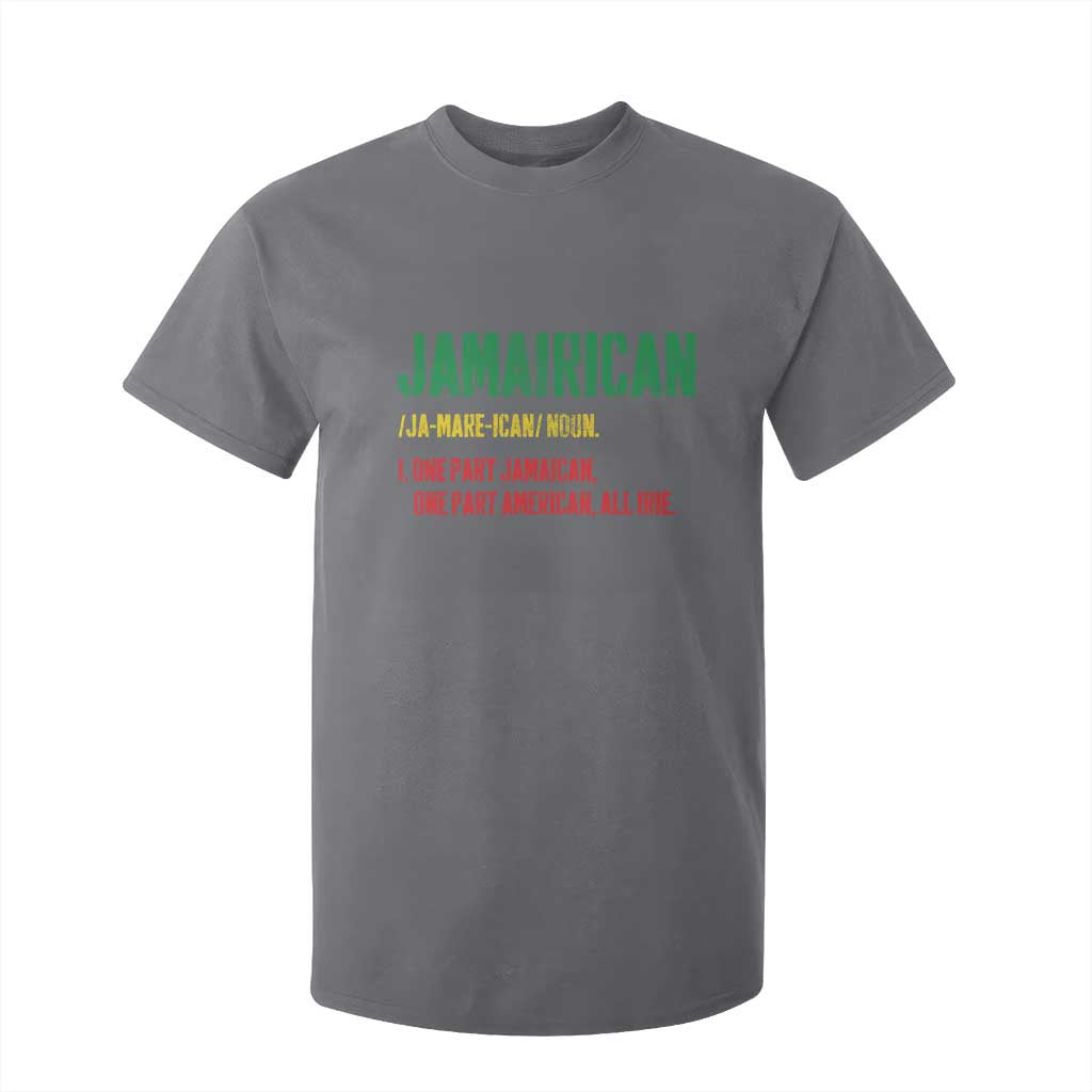 Funny Jamaican American T Shirt For Kid Retro Jamairican Roots TS10 Charcoal Print Your Wear