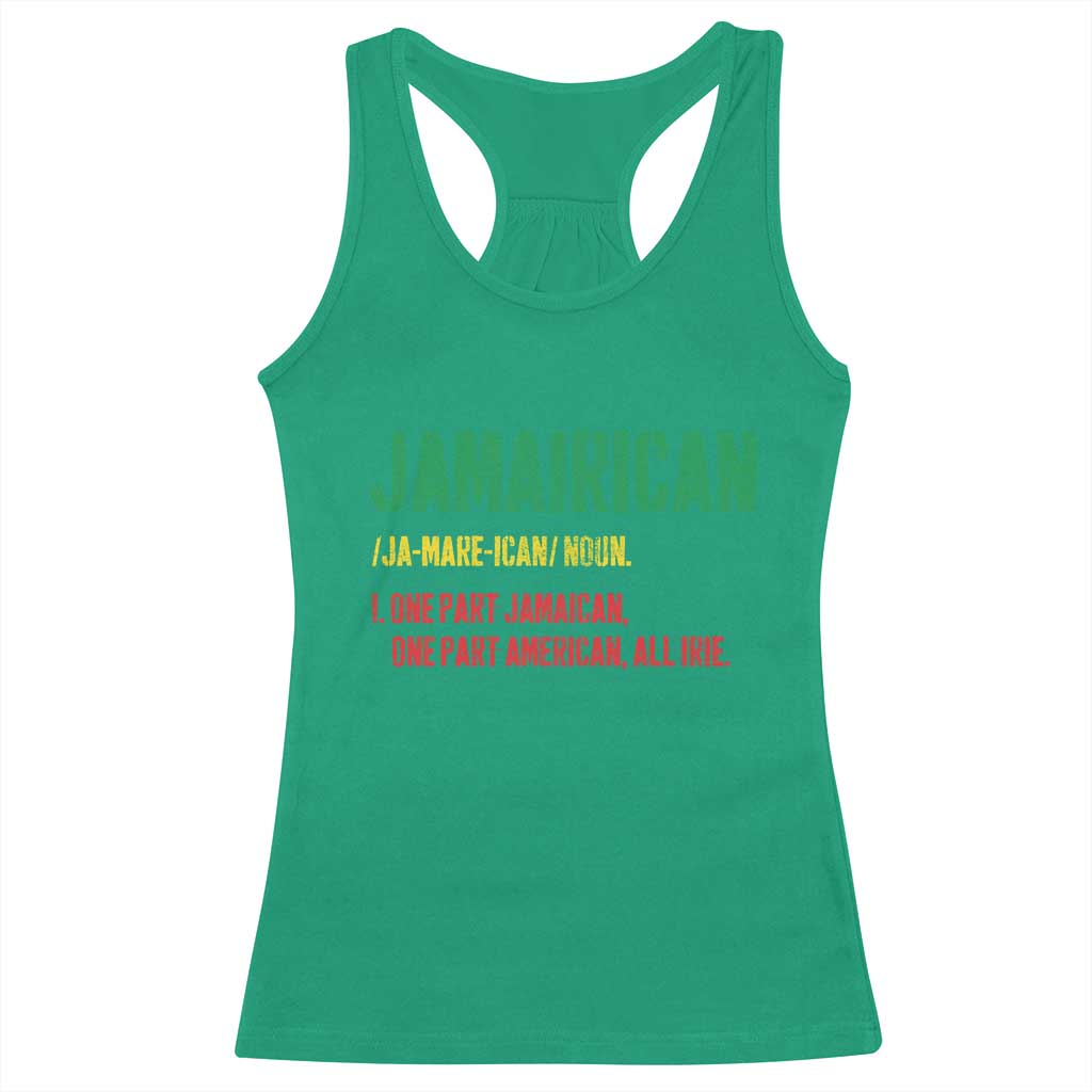 Funny Jamaican American Racerback Tank Top Retro Jamairican Roots TS10 Irish Green Print Your Wear