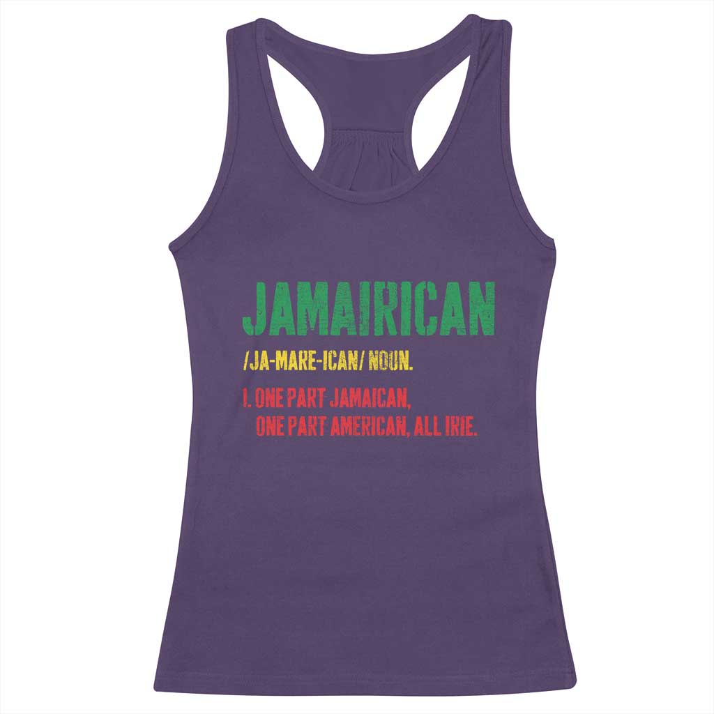 Funny Jamaican American Racerback Tank Top Retro Jamairican Roots TS10 Purple Print Your Wear
