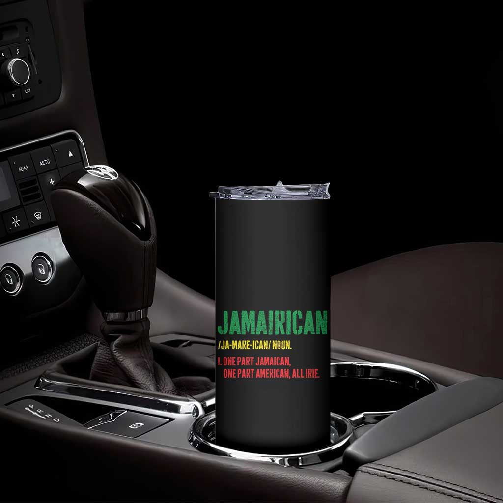 Funny Jamaican American Skinny Tumbler Retro Jamairican Roots TS10 Print Your Wear