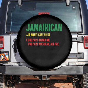 Funny Jamaican American Spare Tire Cover Retro Jamairican Roots TS10 No hole Black Print Your Wear