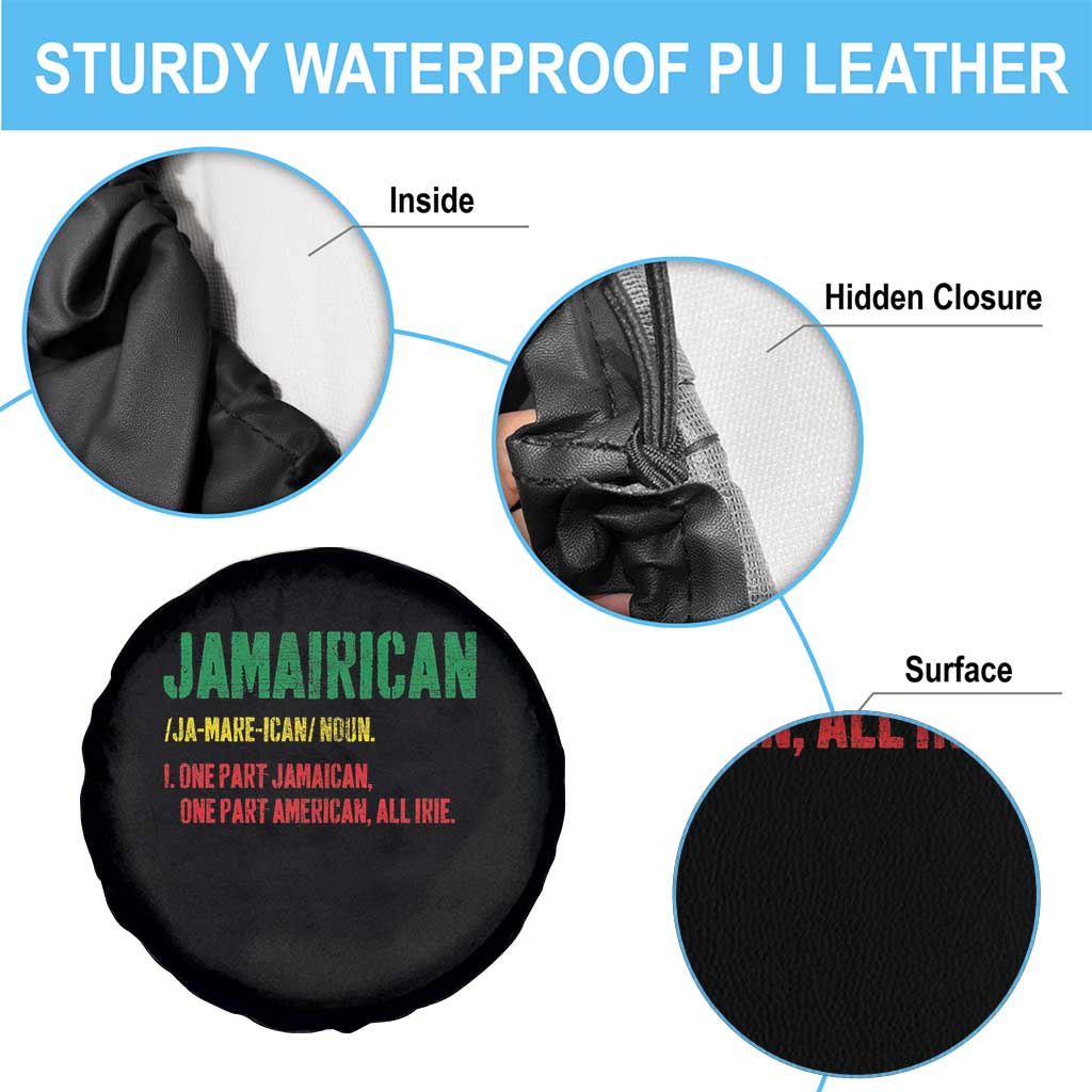 Funny Jamaican American Spare Tire Cover Retro Jamairican Roots TS10 Print Your Wear