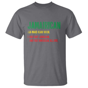 Funny Jamaican American T Shirt Retro Jamairican Roots TS10 Charcoal Print Your Wear