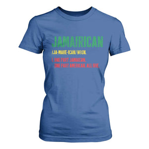 Funny Jamaican American T Shirt For Women Retro Jamairican Roots TS10 Royal Blue Print Your Wear