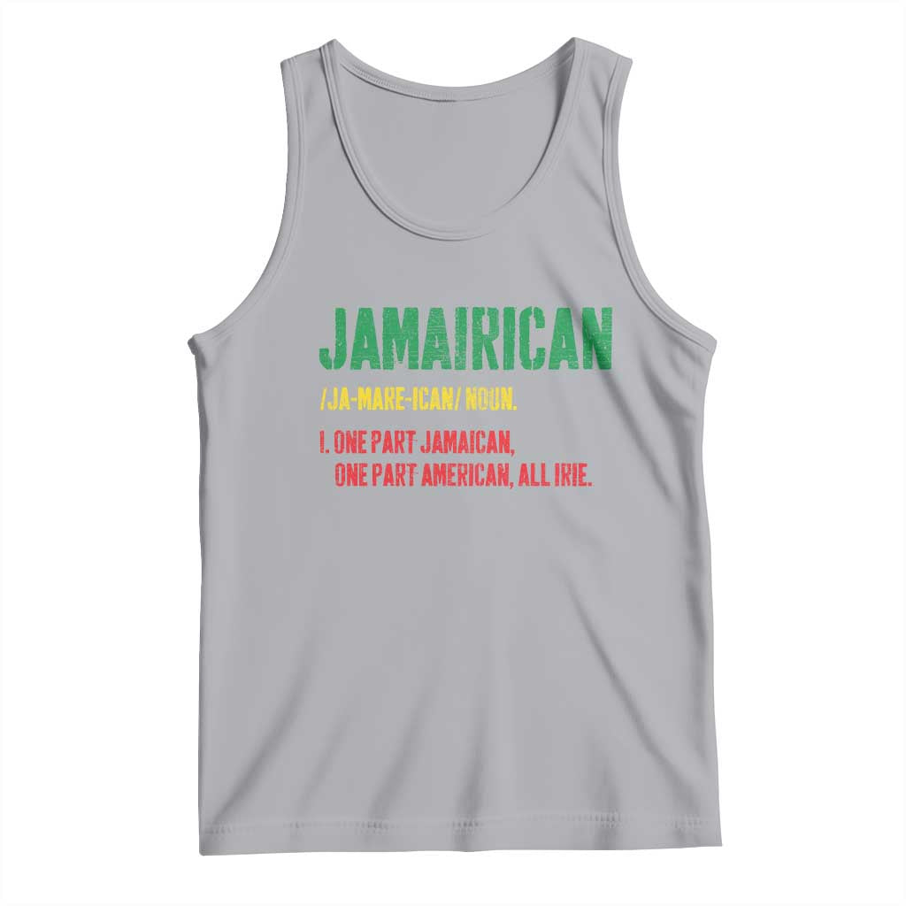 Funny Jamaican American Tank Top Retro Jamairican Roots TS10 Athletic Heather Print Your Wear