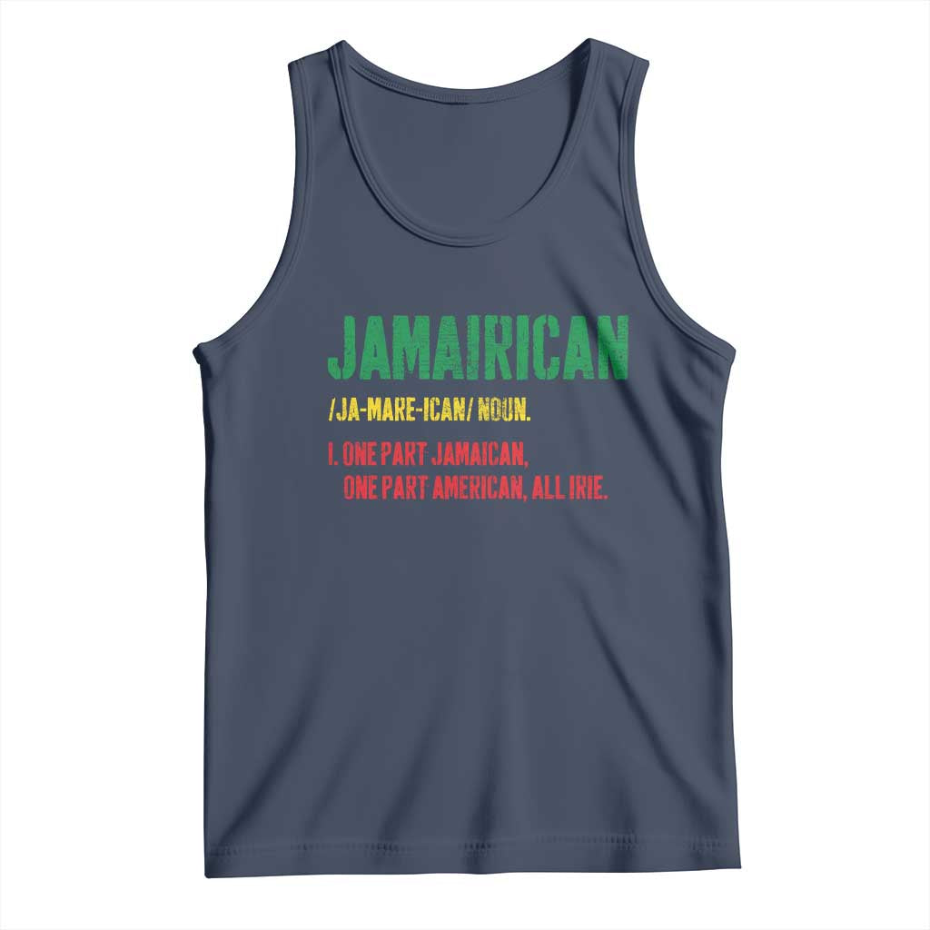 Funny Jamaican American Tank Top Retro Jamairican Roots TS10 Navy Print Your Wear