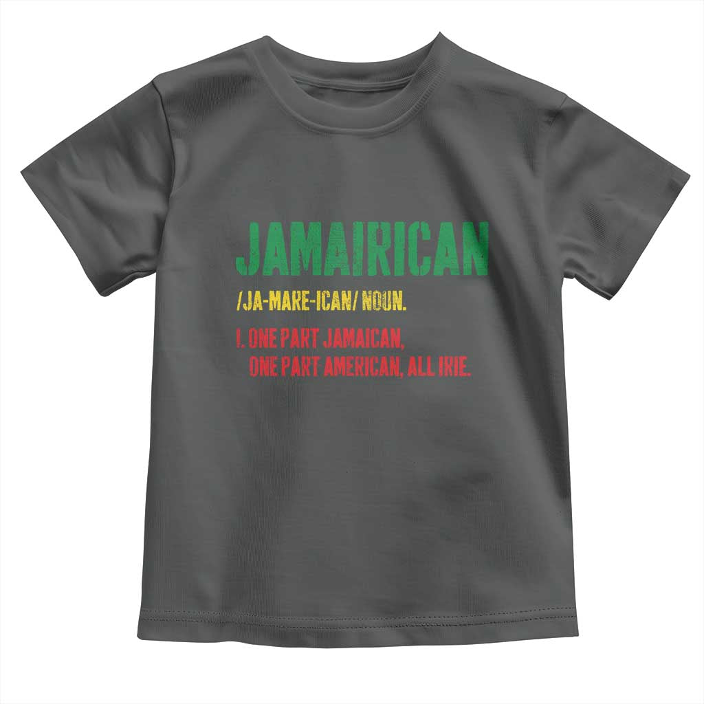 Funny Jamaican American Toddler T Shirt Retro Jamairican Roots TS10 Dark Heather Print Your Wear