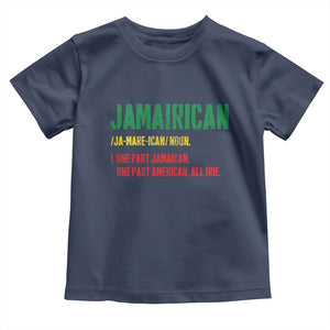 Funny Jamaican American Toddler T Shirt Retro Jamairican Roots TS10 Navy Print Your Wear