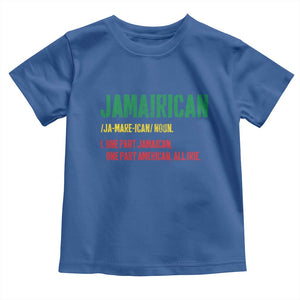 Funny Jamaican American Toddler T Shirt Retro Jamairican Roots TS10 Royal Blue Print Your Wear