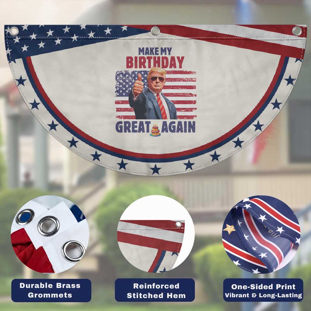 Funny Trump Birthday Patriotic Fan Flag Make Birthday Great Again USA Flag