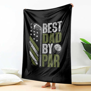 Best Dad By Par Throw Blanket Dad Golf Fathers Day Gift American Flag TS10 Print Your Wear