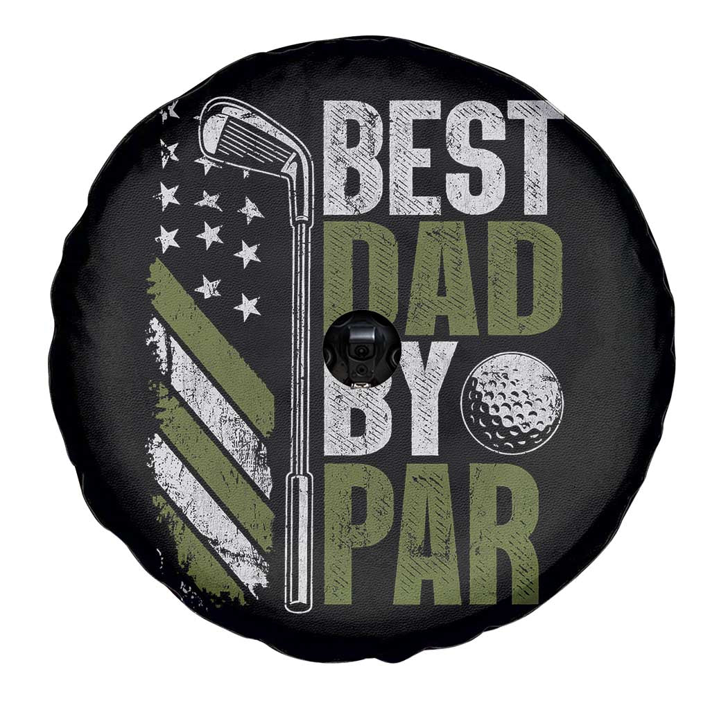 Best Dad By Par Spare Tire Cover Dad Golf Fathers Day Gift American Flag TS10 Print Your Wear