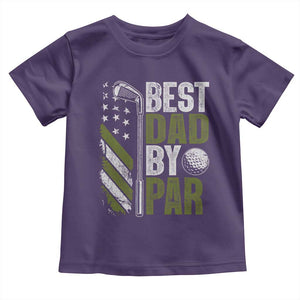 Best Dad By Par Toddler T Shirt Dad Golf Fathers Day Gift American Flag TS10 Purple Print Your Wear
