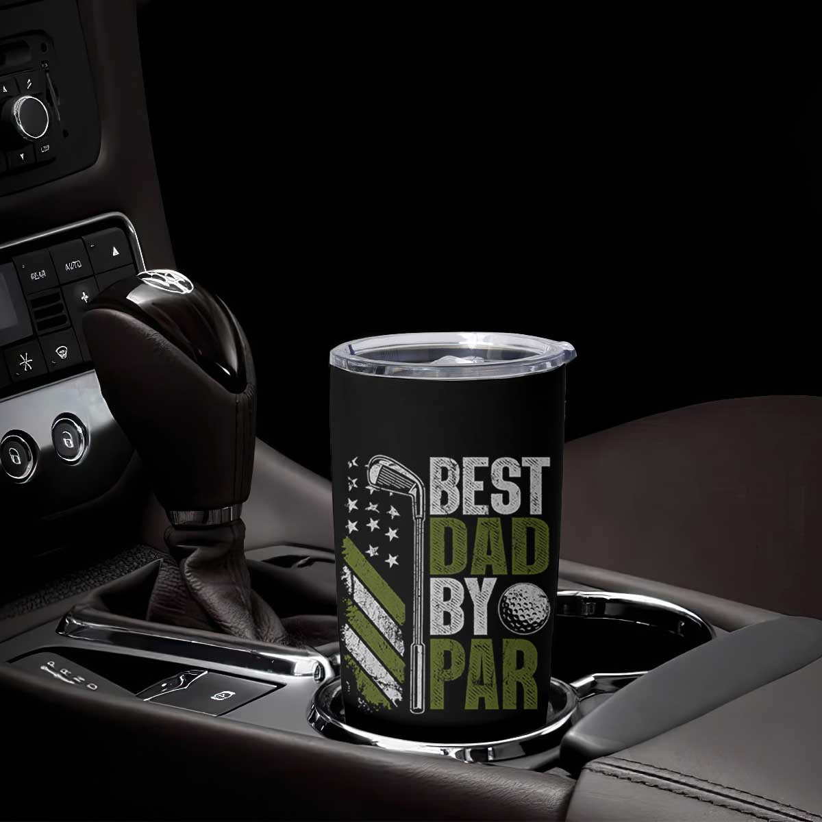 Best Dad By Par Tumbler Cup Dad Golf Fathers Day Gift American Flag TS10 Print Your Wear