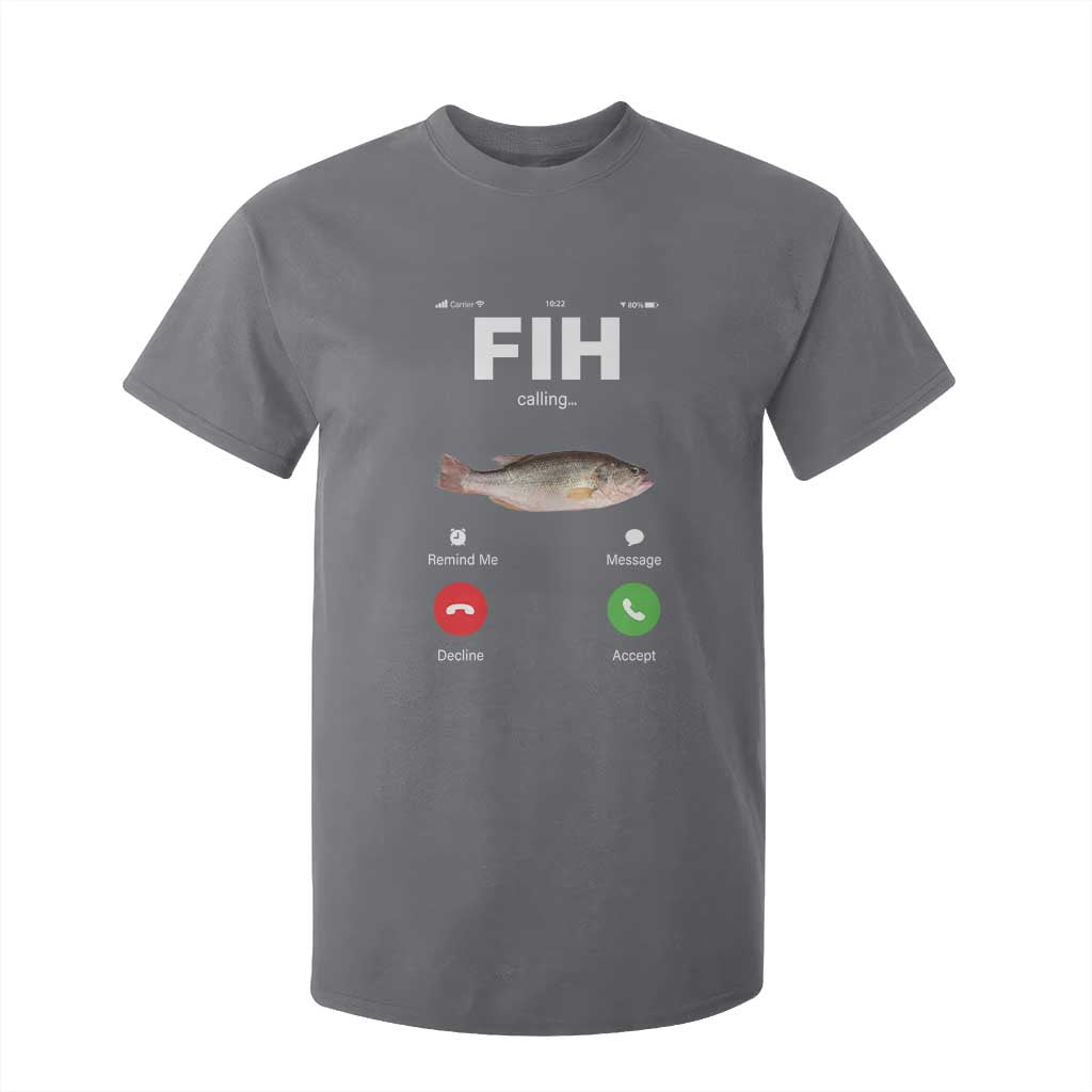 Fih Calling Remind me Message Decline Accept T Shirt For Kid Phone Call Fish TS10 Charcoal Print Your Wear
