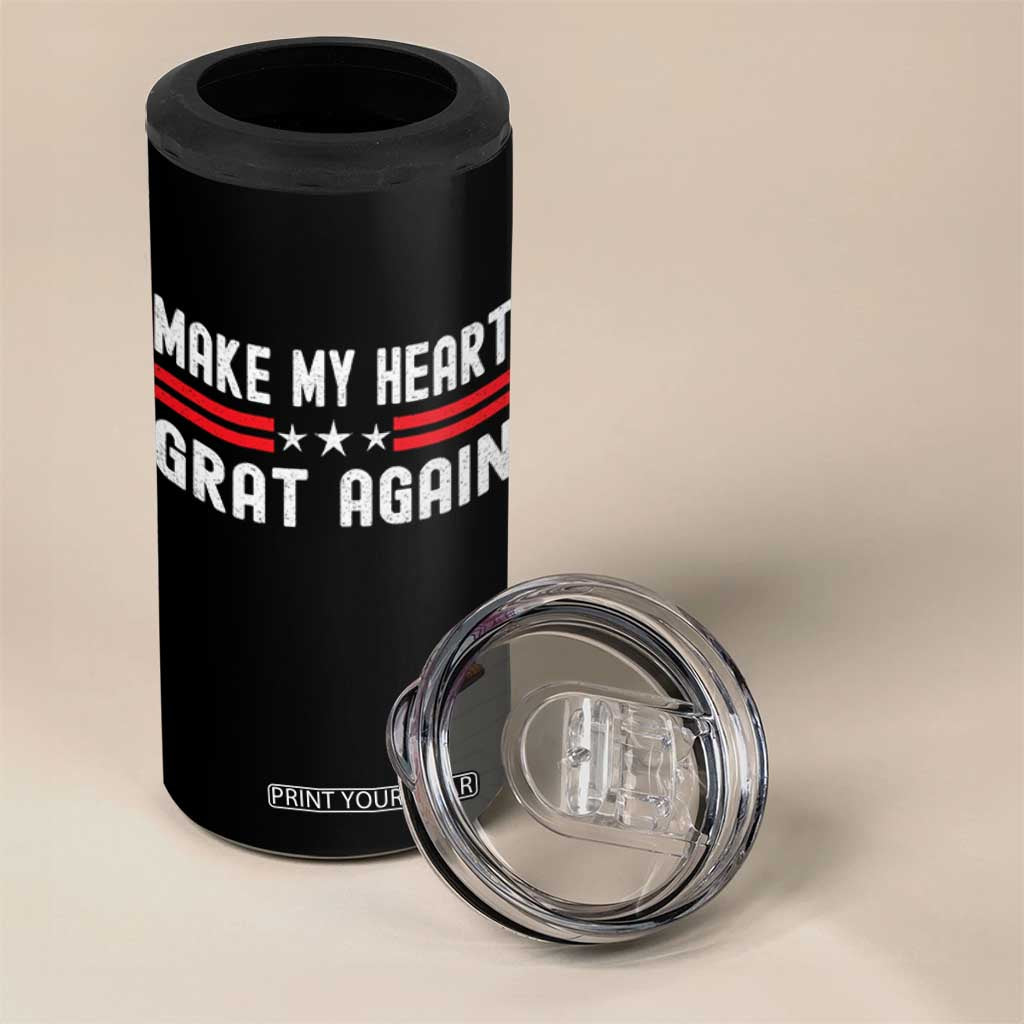 Funny Open Heart Surgery Recovery 4 in 1 Can Cooler Tumbler Make My Heart Great Again TS10 Print Your Wear