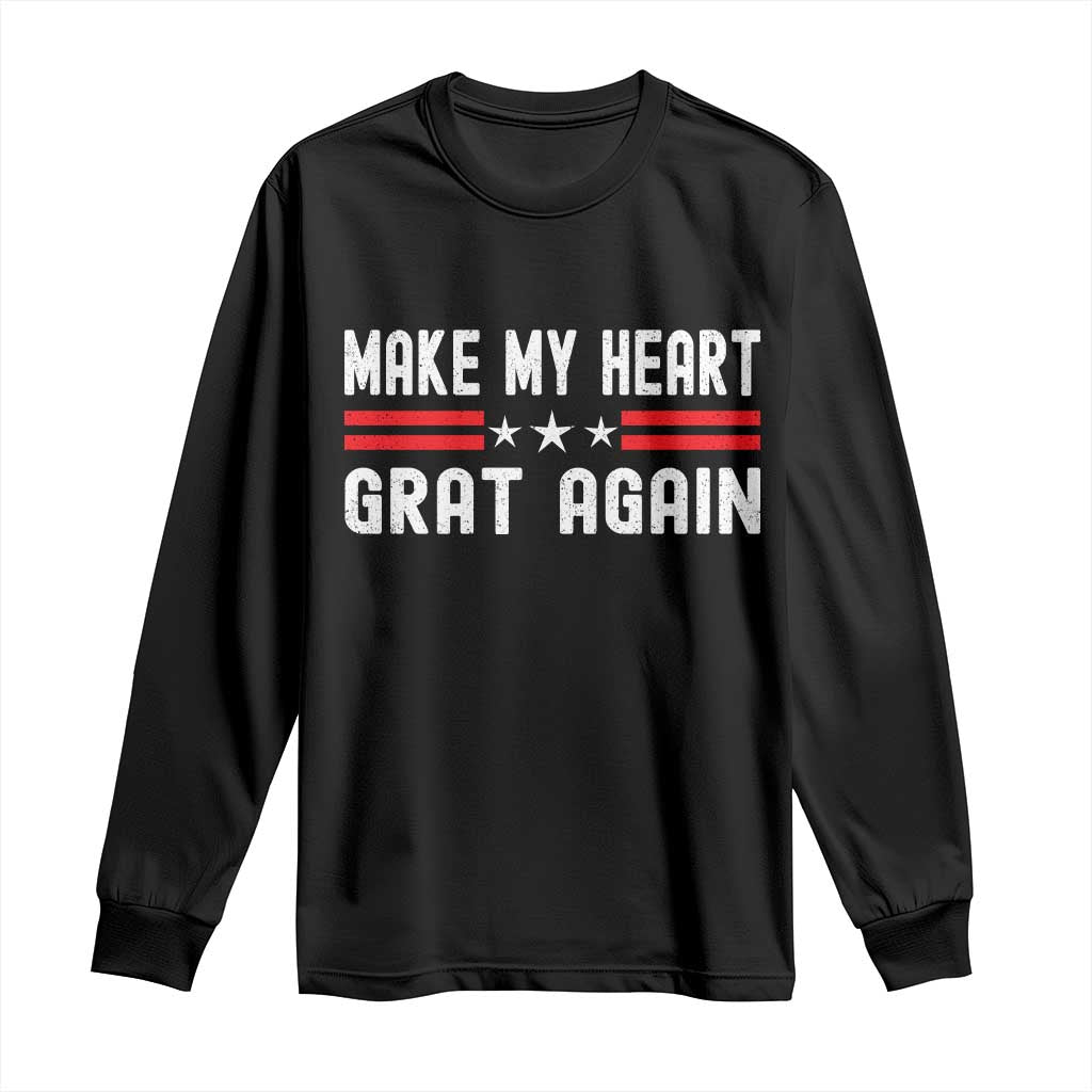 Funny Open Heart Surgery Recovery Long Sleeve Shirt Make My Heart Great Again TS10 Black Print Your Wear