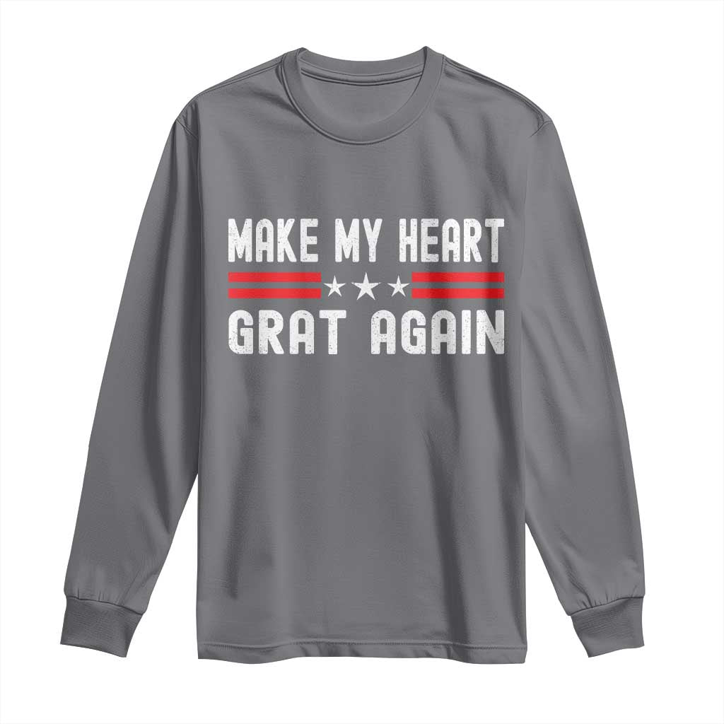 Funny Open Heart Surgery Recovery Long Sleeve Shirt Make My Heart Great Again TS10 Charcoal Print Your Wear