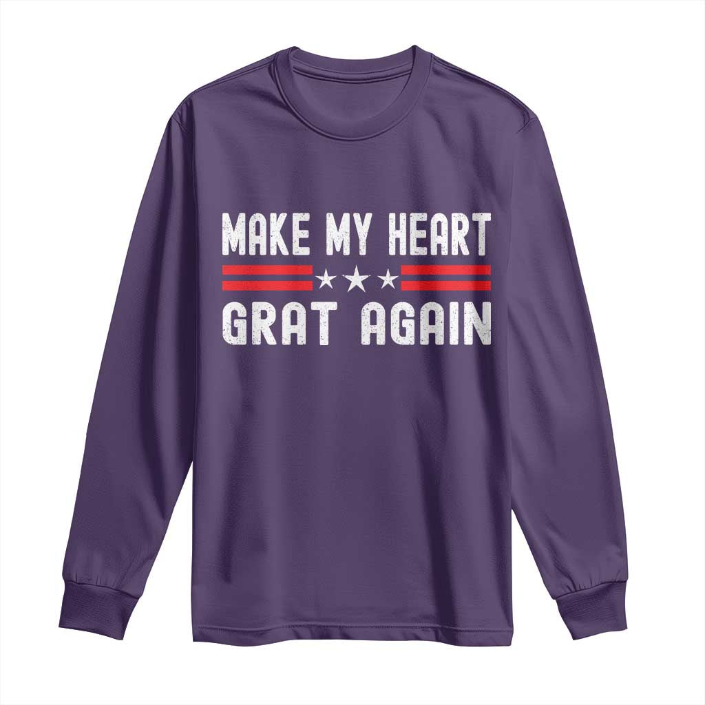 Funny Open Heart Surgery Recovery Long Sleeve Shirt Make My Heart Great Again TS10 Purple Print Your Wear