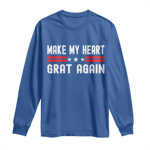 Funny Open Heart Surgery Recovery Long Sleeve Shirt Make My Heart Great Again TS10 Royal Blue Print Your Wear
