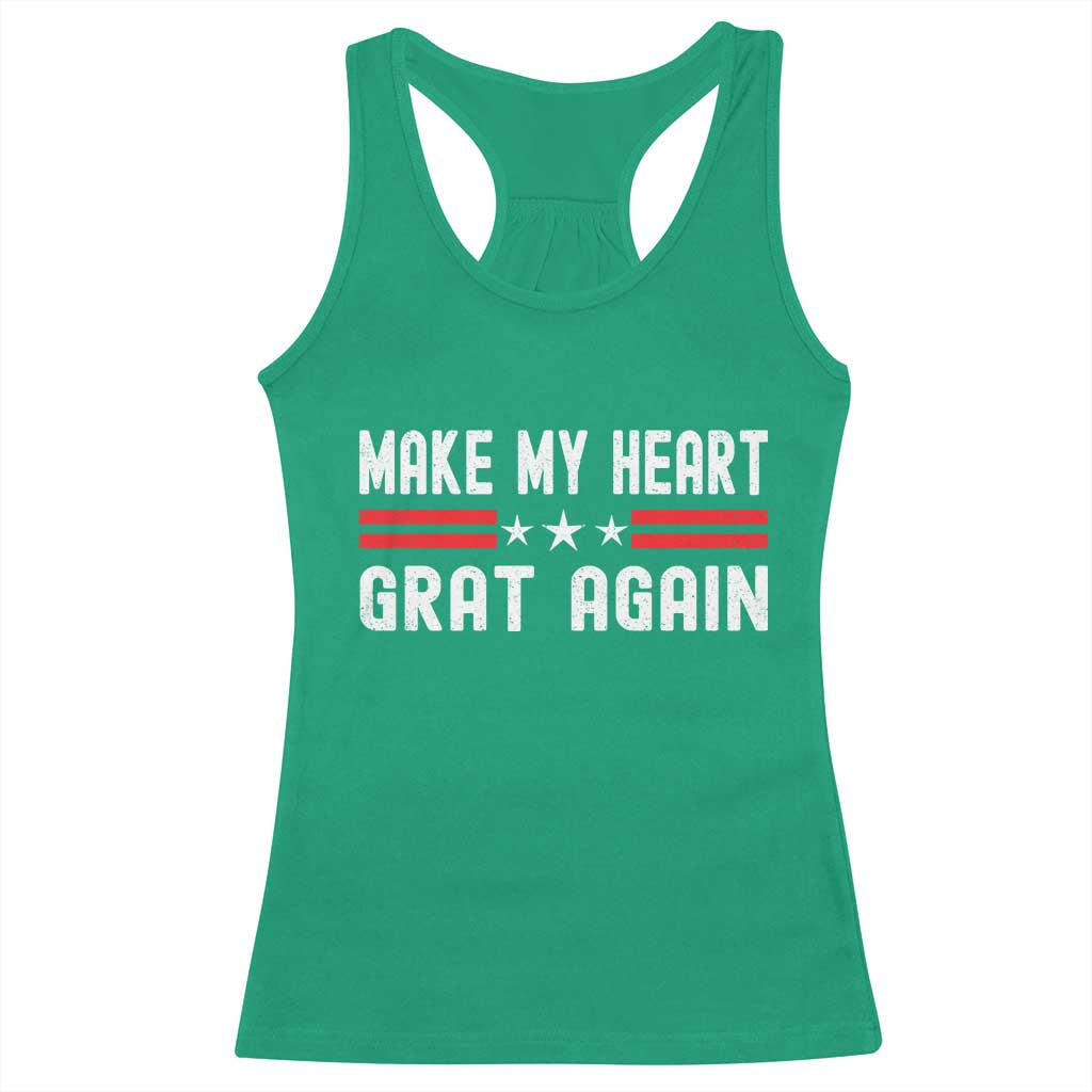Funny Open Heart Surgery Recovery Racerback Tank Top Make My Heart Great Again TS10 Irish Green Print Your Wear