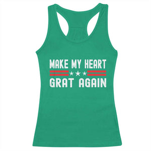 Funny Open Heart Surgery Recovery Racerback Tank Top Make My Heart Great Again TS10 Irish Green Print Your Wear