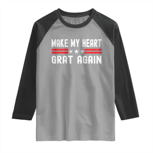 Funny Open Heart Surgery Recovery Raglan Shirt Make My Heart Great Again TS10 Sport Gray Black Print Your Wear