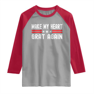 Funny Open Heart Surgery Recovery Raglan Shirt Make My Heart Great Again TS10 Sport Gray Red Print Your Wear
