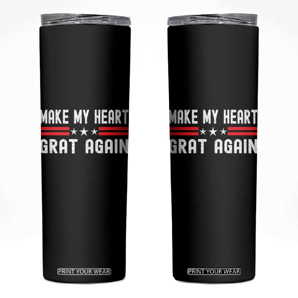 Funny Open Heart Surgery Recovery Skinny Tumbler Make My Heart Great Again TS10 Black Print Your Wear