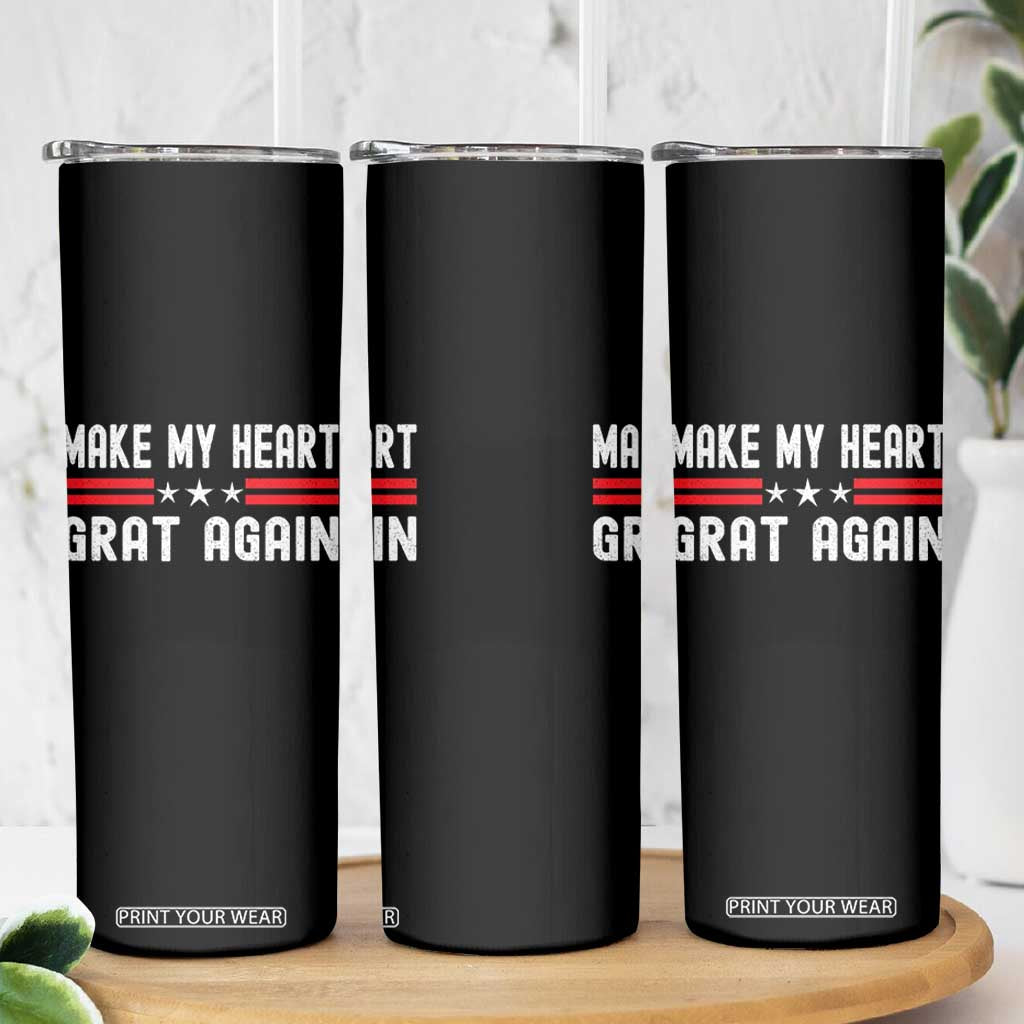 Funny Open Heart Surgery Recovery Skinny Tumbler Make My Heart Great Again TS10 Print Your Wear