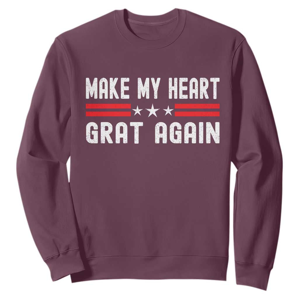 Funny Open Heart Surgery Recovery Sweatshirt Make My Heart Great Again TS10 Maroon Print Your Wear