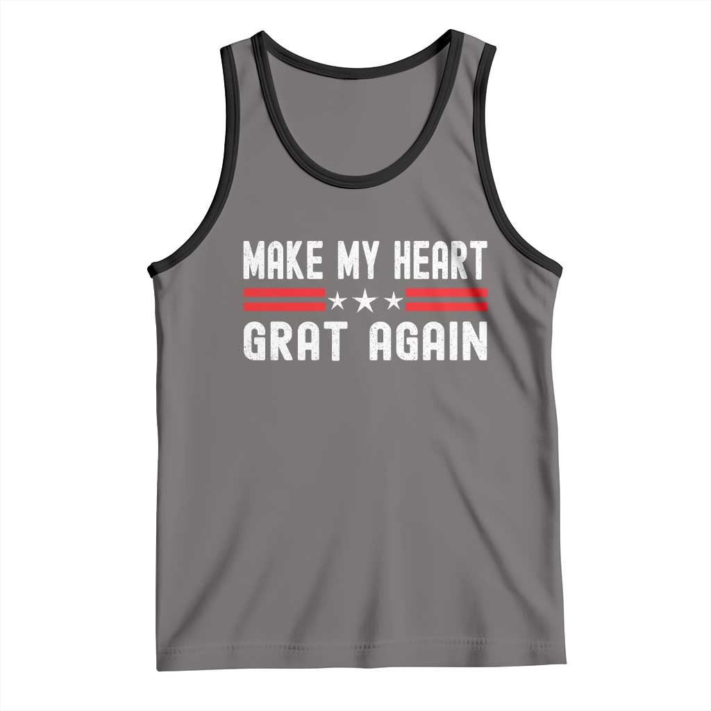 Funny Open Heart Surgery Recovery Tank Top Make My Heart Great Again TS10 Deep Heather Black Print Your Wear