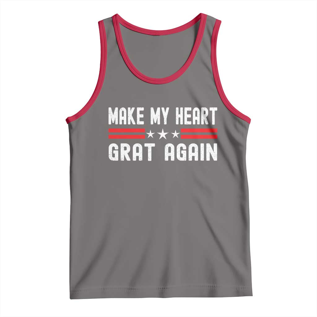 Funny Open Heart Surgery Recovery Tank Top Make My Heart Great Again TS10 Deep Heather Red Print Your Wear