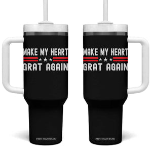 Funny Open Heart Surgery Recovery Tumbler With Handle Make My Heart Great Again TS10 One Size: 40 oz Black Print Your Wear