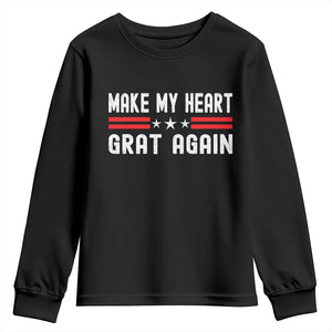Funny Open Heart Surgery Recovery Youth Sweatshirt Make My Heart Great Again TS10 Black Print Your Wear