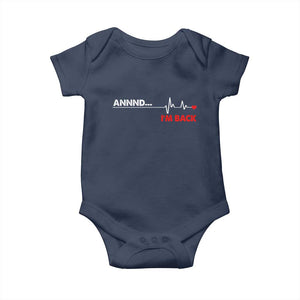 Cool Heart Surgery Survivor Baby Onesie Coronary Bypass Artery Open Heart Diseases Surgery Heartbeat TS10 Navy Print Your Wear