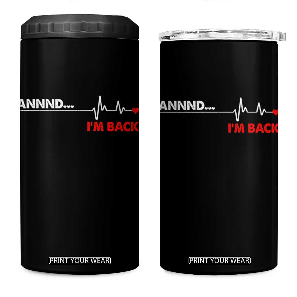 Cool Heart Surgery Survivor 4 in 1 Can Cooler Tumbler Coronary Bypass Artery Open Heart Diseases Surgery Heartbeat TS10 One Size: 16 oz Black Print Your Wear