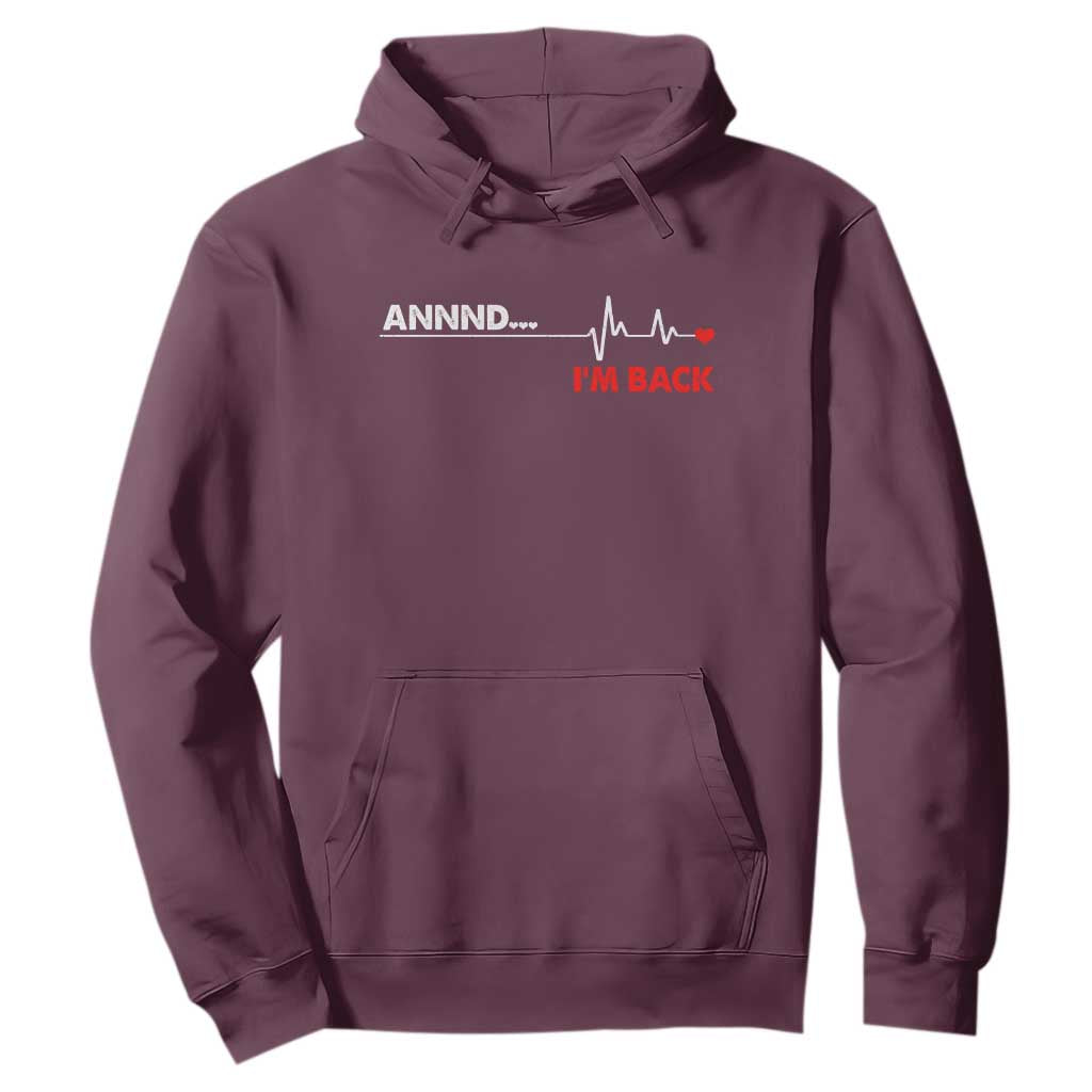 Cool Heart Surgery Survivor Hoodie Coronary Bypass Artery Open Heart Diseases Surgery Heartbeat TS10 Maroon Print Your Wear