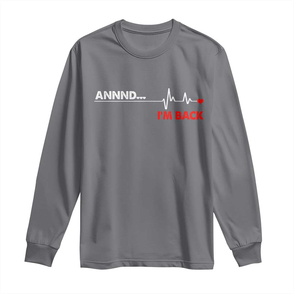 Cool Heart Surgery Survivor Long Sleeve Shirt Coronary Bypass Artery Open Heart Diseases Surgery Heartbeat TS10 Charcoal Print Your Wear