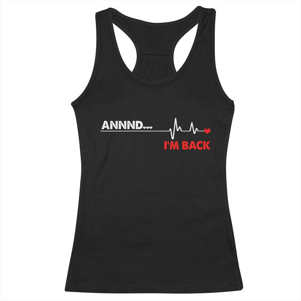 Cool Heart Surgery Survivor Racerback Tank Top Coronary Bypass Artery Open Heart Diseases Surgery Heartbeat TS10 Black Print Your Wear