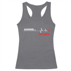 Cool Heart Surgery Survivor Racerback Tank Top Coronary Bypass Artery Open Heart Diseases Surgery Heartbeat TS10 Charcoal Print Your Wear