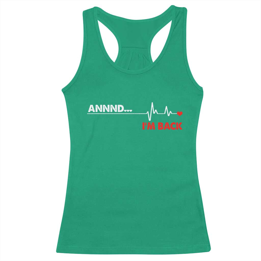 Cool Heart Surgery Survivor Racerback Tank Top Coronary Bypass Artery Open Heart Diseases Surgery Heartbeat TS10 Irish Green Print Your Wear