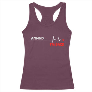 Cool Heart Surgery Survivor Racerback Tank Top Coronary Bypass Artery Open Heart Diseases Surgery Heartbeat TS10 Maroon Print Your Wear