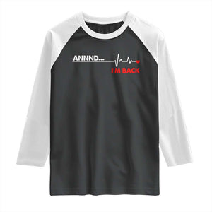 Cool Heart Surgery Survivor Raglan Shirt Coronary Bypass Artery Open Heart Diseases Surgery Heartbeat TS10 Black White Print Your Wear