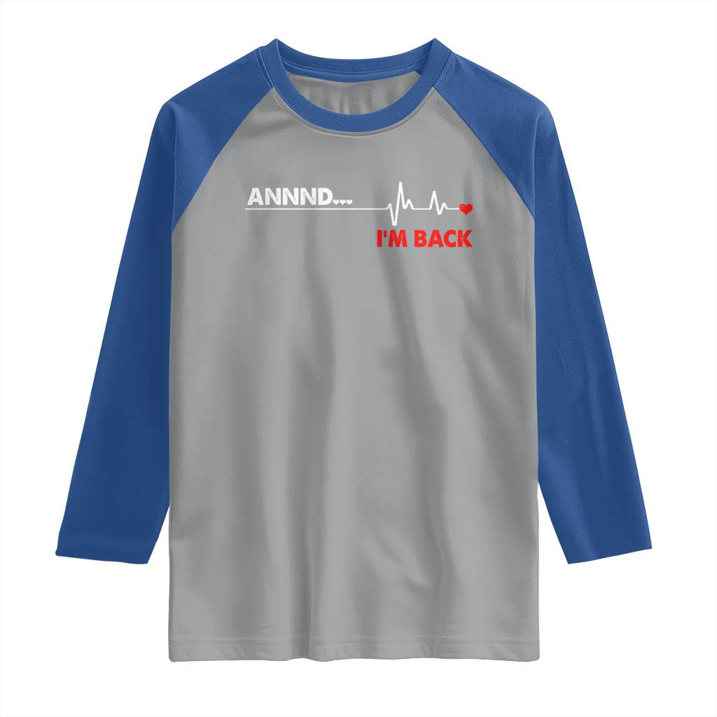 Cool Heart Surgery Survivor Raglan Shirt Coronary Bypass Artery Open Heart Diseases Surgery Heartbeat TS10 Sport Gray Royal Print Your Wear