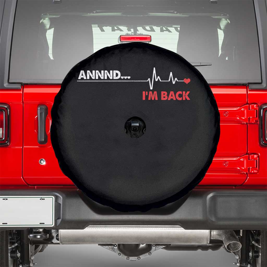 Cool Heart Surgery Survivor Spare Tire Cover Coronary Bypass Artery Open Heart Diseases Surgery Heartbeat TS10 Black Print Your Wear